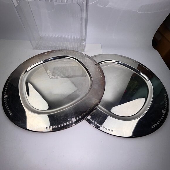 Skyscraper Design Platter Charger Richard Meier for Swid Powell 15" Silverplated - Picture 15 of 16